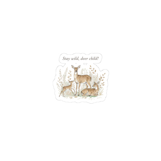 Stay Wild Deer Child | Deer Print Pattern Kiss-Cut Sticker | Quiet Nature Pattern | Neutral Animal Spots | Find Joy 143