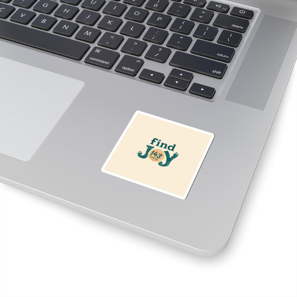 Find Joy Sticker — Inspirational 'Find Joy 143' Square Kiss-Cut Sticker