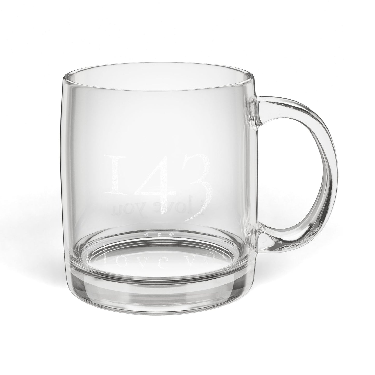 143 Engraved Glass Coffee Mug | I Love You Gift | Find Joy 143